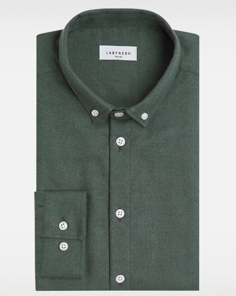 Prior Tech: Flannel shirt dark green